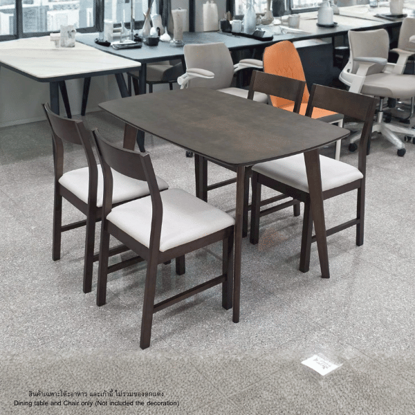 ชุดโต๊ะอาหารไม้ 4 ที่นั่ง WISDOM DESIGN FURNITURE รุ่น YOSHI 120 ซม. สีวอลนัท_4
